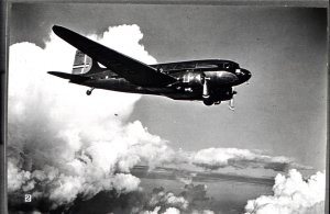 ...in a 21 passenger Douglas DC-3 Mainliner such as this. If Betty is still with United after the war – and we have heard that a certain Mar