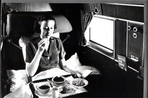 ...breakfast in bed at 10,000 feet while traveling at 180 miles an hour. You can't do it these days, for sleepers are "out" for the duration