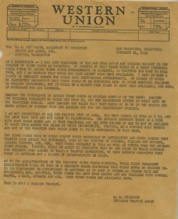 The information that follows is from a speech Steve Stimpson delivered at the 25th Anniversary Stewardess Luncheon at the Ambassador Hotel i