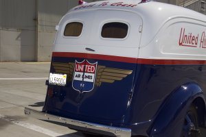 This beautifully restored vintage United Air Lines refrigeration truck (circa late 1930s) was one of many vehicles on display at Family Day.