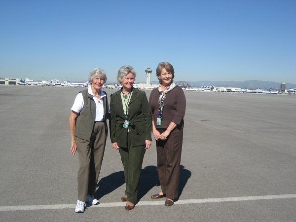 Meet the Flight Path Museum staff from left to right: Ethel Pattison, Eleanor Ginsberg and Marie Happ.