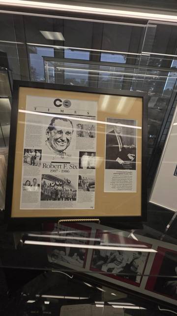 Robert F. Six, 1907–1986 — framed tribute