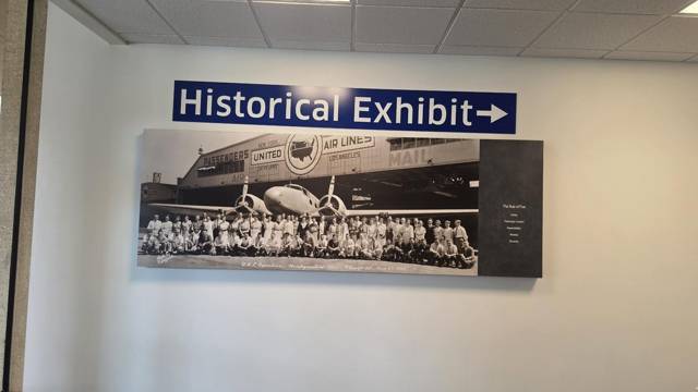 The Historical Exhibit entrance, with a panoramic crew photo